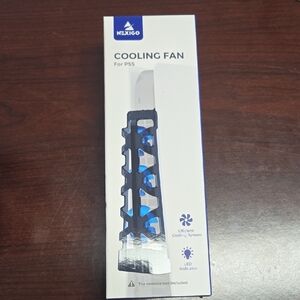 Black and Blue Gaming Console Cooling Fan with LED Lights
